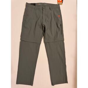 NWT The American Outdoorsman Zip Off Hiking Pants Size 34x30 Agave Green